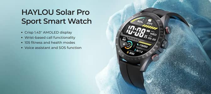Haylou Solar Pro Watch Original Brand New Box Packed Sealed Available