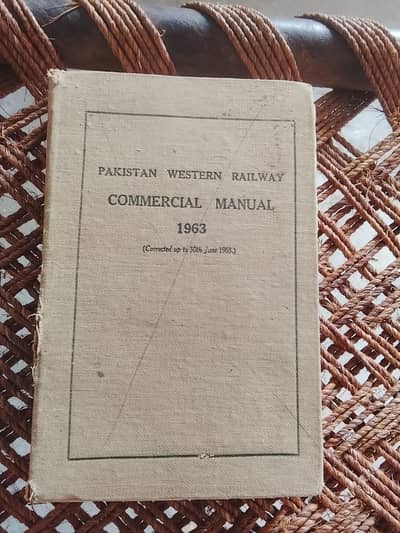 Rare Vintage Pakistan Western Railway Commercial Manual 1963 - Antique