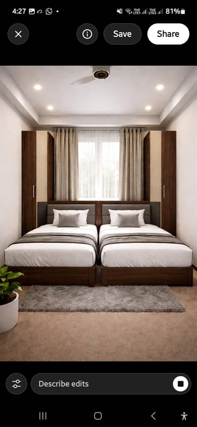 Airport Road Furnished Flate For Rent only Female  DHA Phase 6,7,8  ,