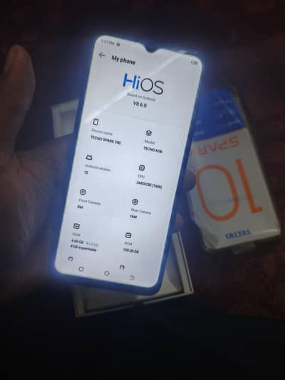 Tecno Spark 10C ROM 128GB  RAM 4+4GB