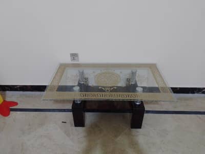 Wooden Glass Centre Table/Dining Table