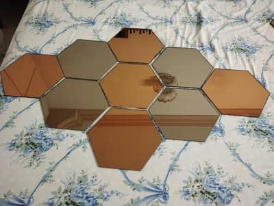 Hexagon Mirror Set 10 pcs