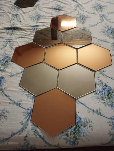 Hexagon Mirror Set 10 pcs