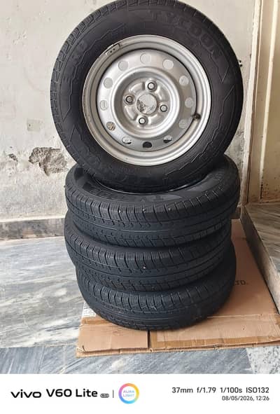 Tyres With rim Alto 2025 model 18000km drive