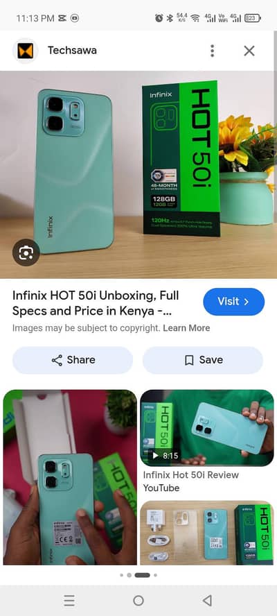 infinx hot 50i 6/128 daba chrger