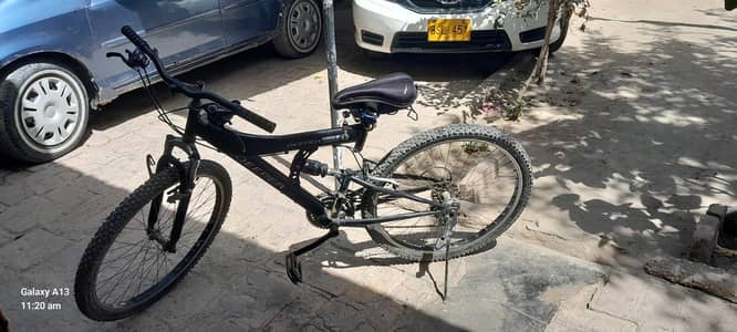 Black mountain bike