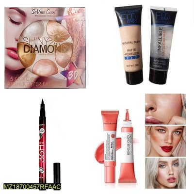 perineum makeup set 5 in 1 blush eyeliner highlighter primer fo