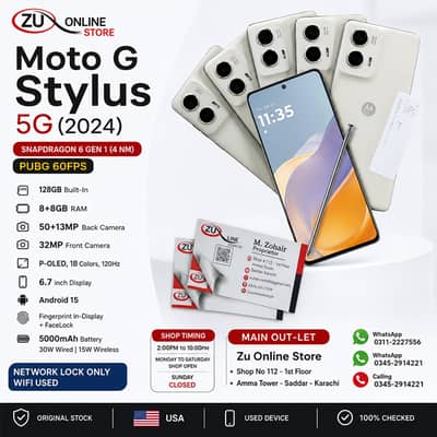 Motorola Moto G Stylus 5g 2024 128/8 Snp 6 gen1 Sim-Lock