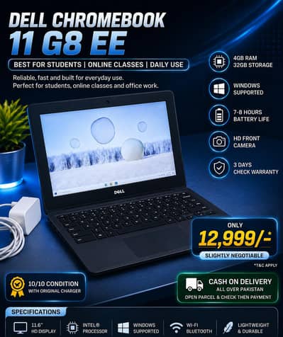DELL Chromebook Updated window Available 10 by 10 condition