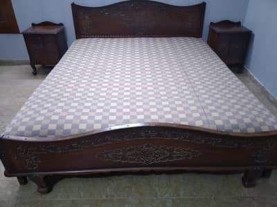 Double Bed with 2 Side Tables