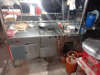 burger counter and shawarma heater machine