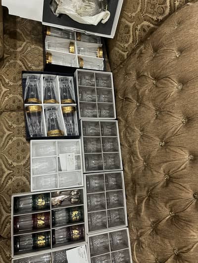 Luxury saint Louis cristal with 24k gold encrusted pieces