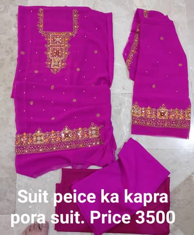 Embroidery aur hand stitching he
