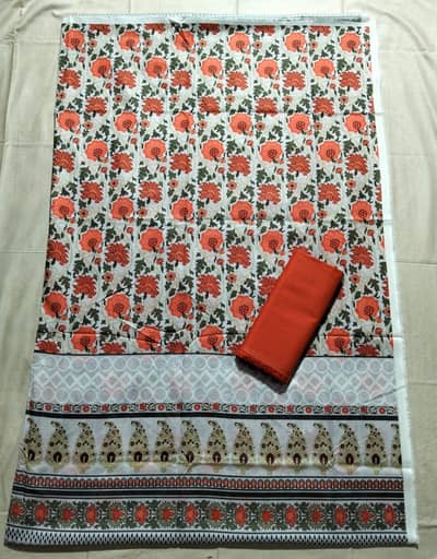 Brand New 2 Pcs Unstitched Lawn Suit 