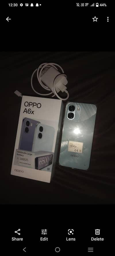 Oppo A6x for sal Condition 10 by 10 use 10 days 4/128