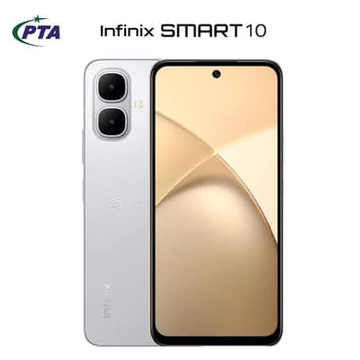 Infinix Smart 10 (Silver) (4 + 4 GB Extended RAM + 64 GB Storage]