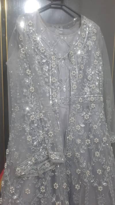 heavy embroidery net maxi