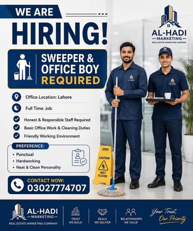 Sweeper+office Boy Required