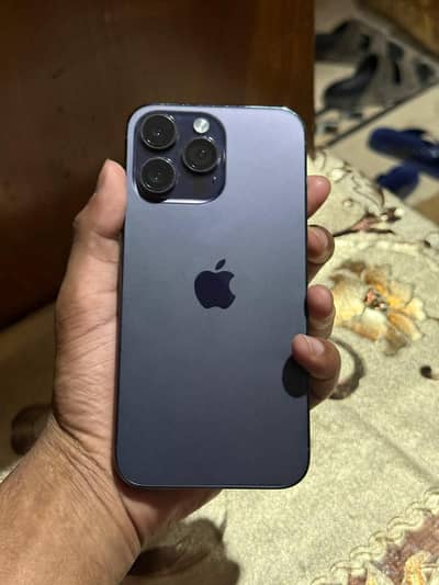 iPhone 14 pro max Jv 125 gb 10 by 9 Deep purple