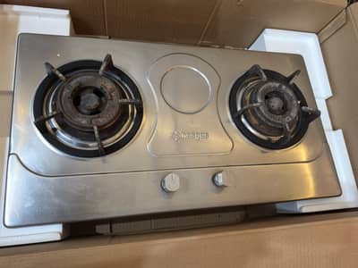 Original NasGas 2 Burner Built-In Hob Stainless Steel Gas Hob