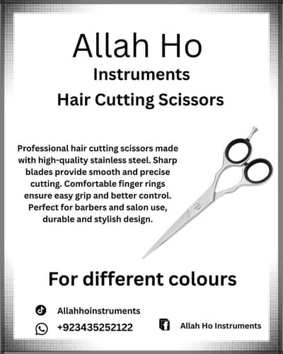 Allah ho Instruments Professional Hair Cutting Scissors