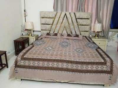 bed ,side table and dressing table