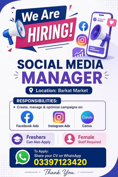 Required Fresh / Experience Female Staff For Office Based working