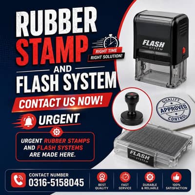 Urgent Rubber Stamp & Flash Stamp Services