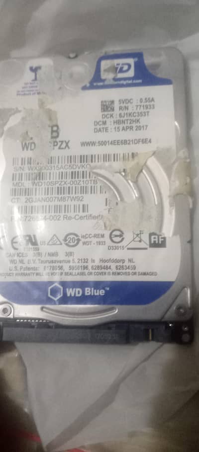 1tb hard drive for sale 10/9 condition