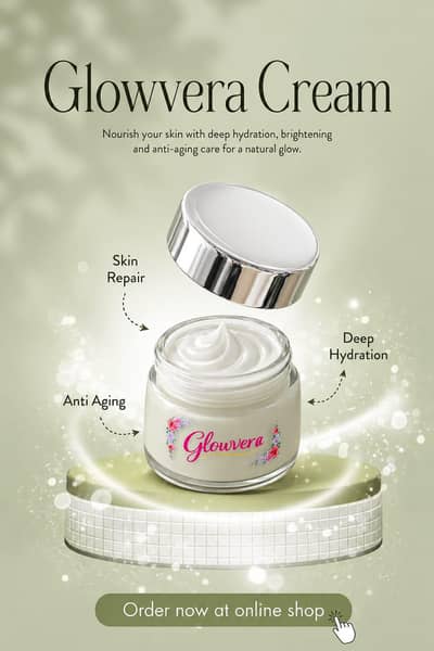 Glow vera night cream  grantee 7Days result