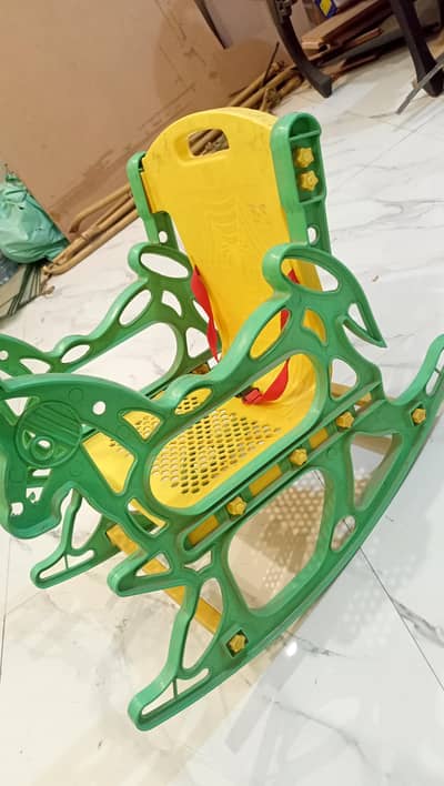 imported kids chair excellent condition and imported jumping hourse