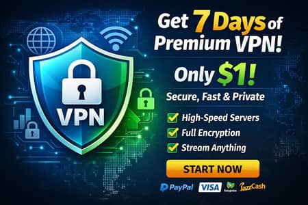 PREMIUM VPN FOR 7 DAYS ONLY IN ONE DOLLAR