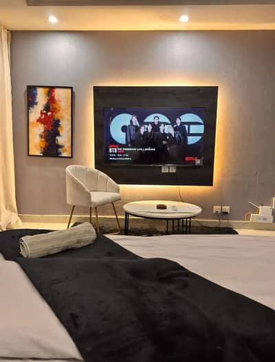 Daily basis, and weekly basis, One bedroom fully furnished luxury apartments available for rent Gulberg greens Islamabad