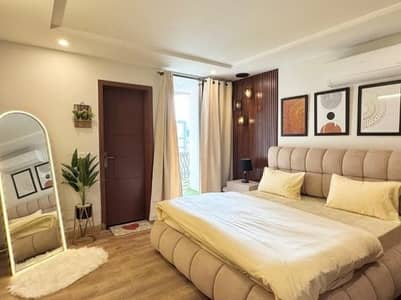 Daily basis per day , and weekly basis one bedrooms fully furnished luxury apartments available for rent Gulberg greens Islamabad