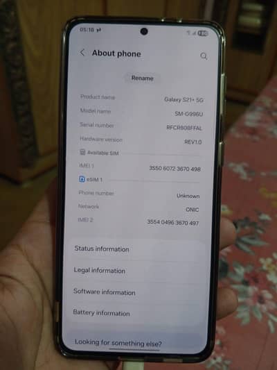Samsung S21 Plus 5G 8/128 dual sim Non PTA