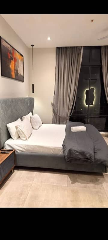 Daily basis, and weekly basis, Two bedrooms fully furnished luxury apartments available for rent Gulberg greens Islamabad