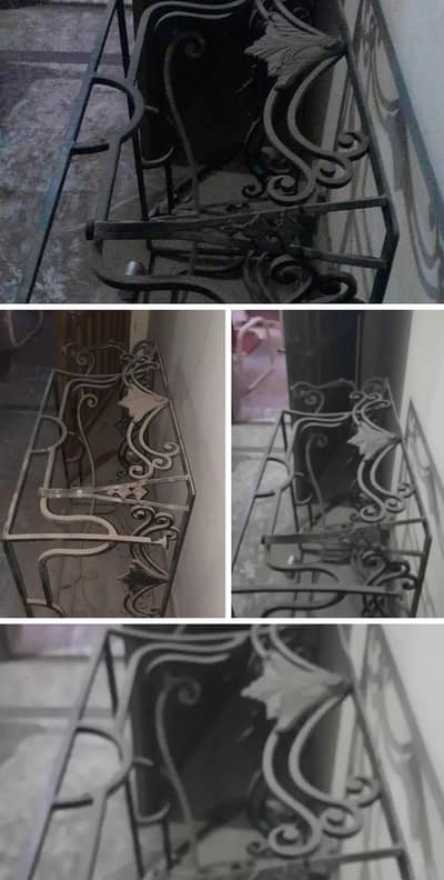 Dining Iron tables with 18mm glass