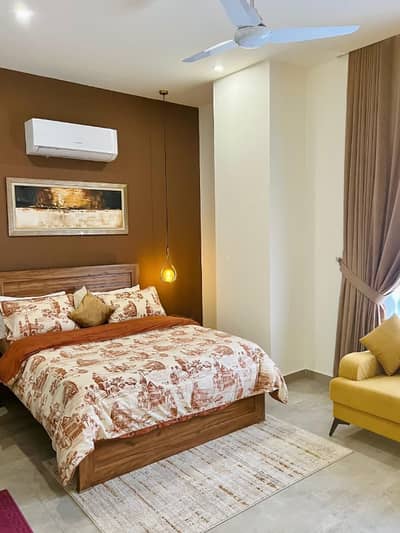 Daily basis, and Weekly basis One bedroom fully furnished luxury apartments available for rent Gulberg greens Islamabad in Sky Park One