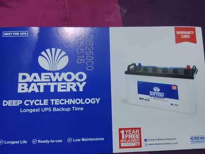 Daewoo 26o deep cycle technology tubular longest ups backup time