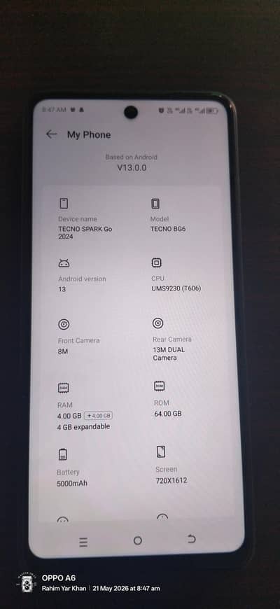 10 by 10 condition hai bilkul fresh hai 1one hand use ha4. +4.64gb haii