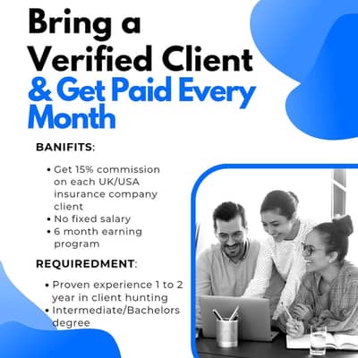 Earn Monthly Income by Bringing Insurance Clients