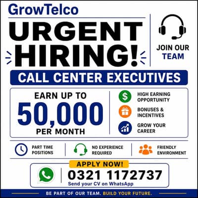 Call Center Executive ! Part Time