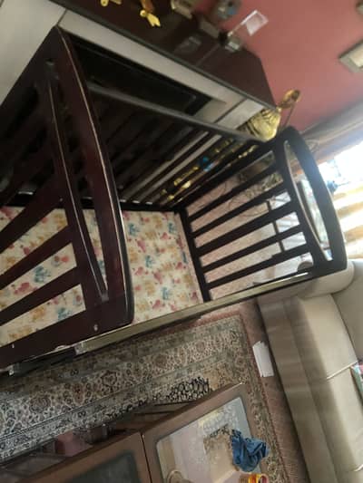 Wooden baby cot