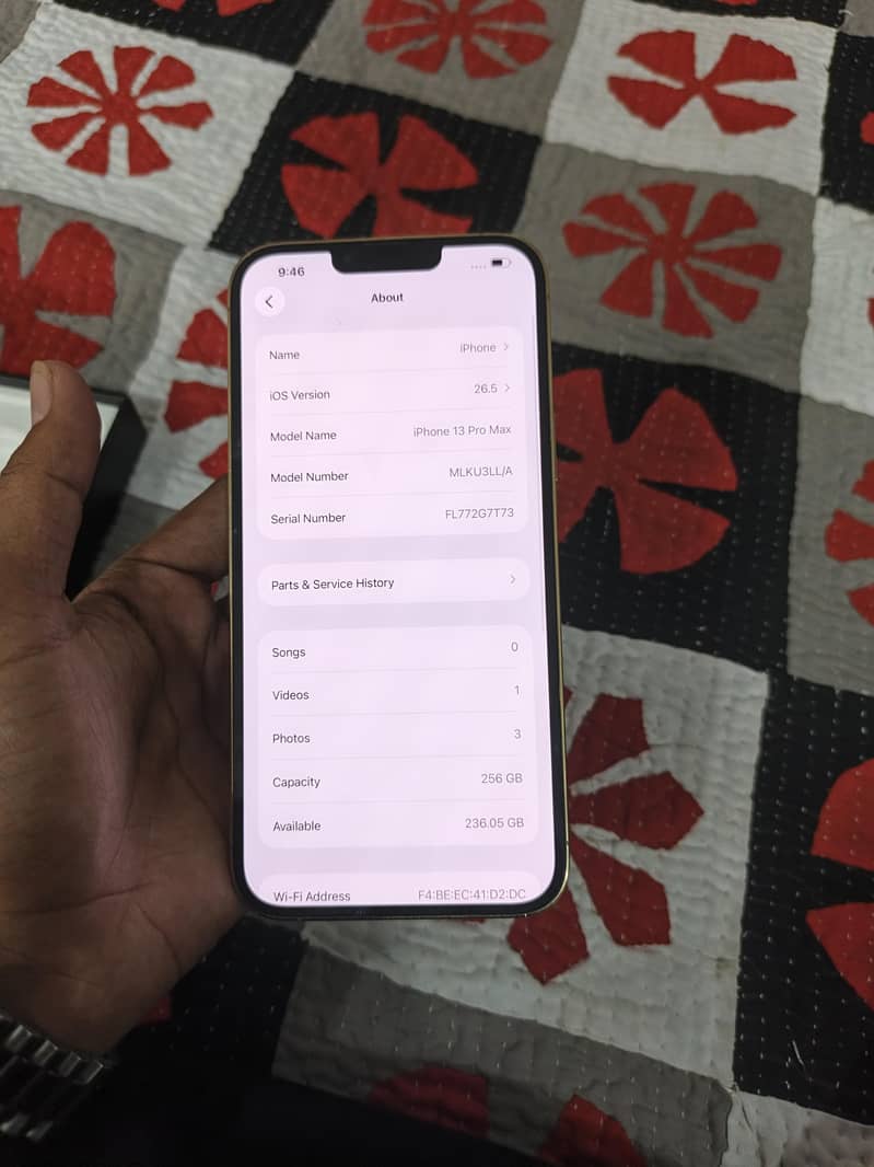 iPhone 13 Pro Max PTA Approved 256GB Physical + eSIM 8