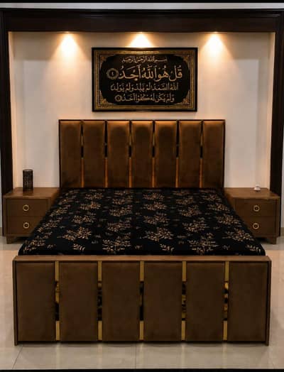 Bed set / Bed with side table / New design Bed set / Home Furniture