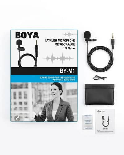 Original BOYA BY-M1 Lavalier Mic for Phones & Cameras (Brand New)