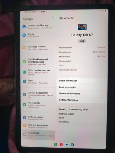 Samsung tablet S 7