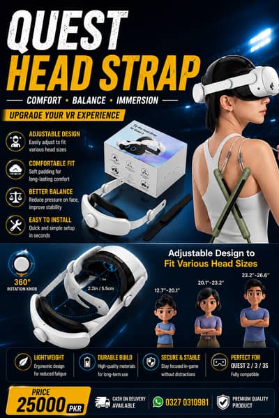 quest head strap for meta quest 2/3/3s adjustable vr headband