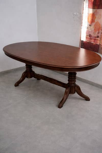 wooden dining table and 4 chairs - price rs. 10000