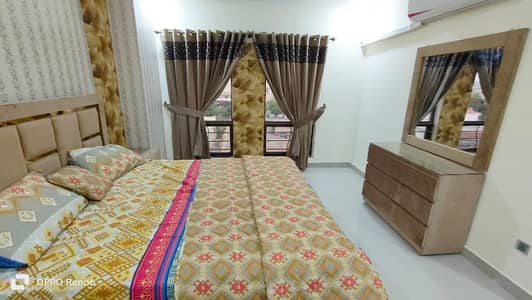 Par Day short time one BeD Room apartment Available for rent in Bahria town phase 4 and 6 empire Heights 2 Family apartment